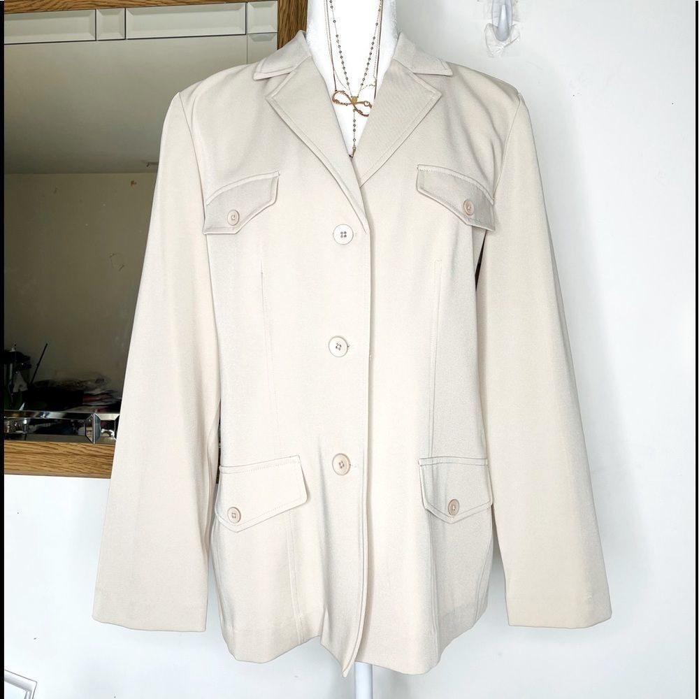 My Valentine Cream Blazer/jacket Size 14 petite